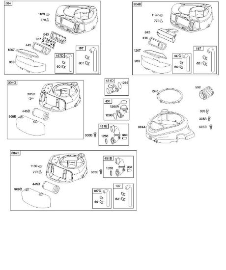 A - Depuratore aria, alloggiamento ventola B&S - 21 €¦ 217802-0110-B1 brand Stihl